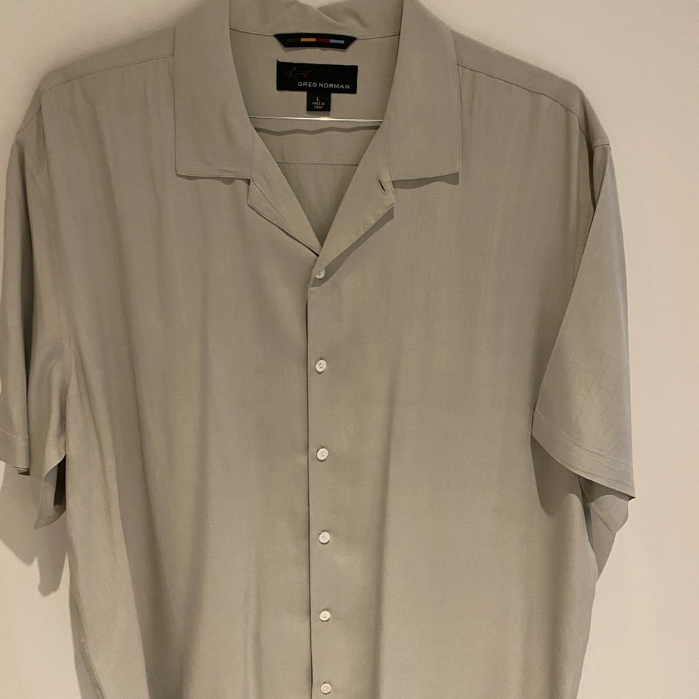 Greg Norman Silk Tan shirt